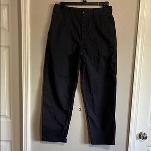 Alex Mill Navy Straight-Leg Cotton Pants